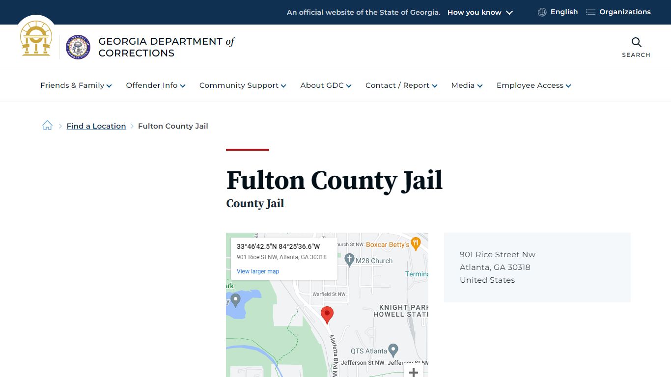 Fulton County Jail | Georgia Department of Corrections